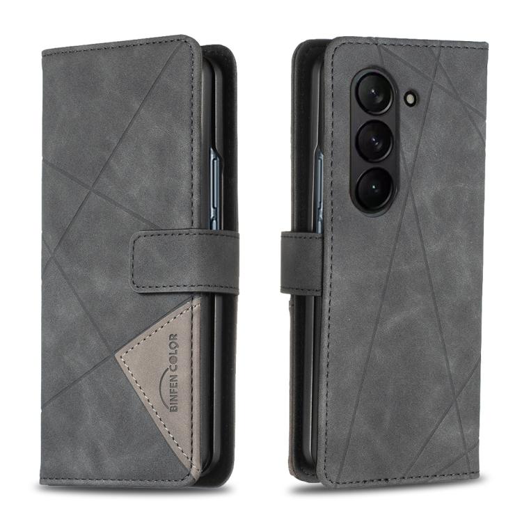 Magnetic Buckle Rhombus Texture Leather Phone Case, For Galaxy Z Fold8 5G, For Galaxy Z Fold8 Ultra 5G, For Samsung Galaxy Z Fold7, For Samsung Galaxy Z Fold6, For Samsung Galaxy Z Fold5
