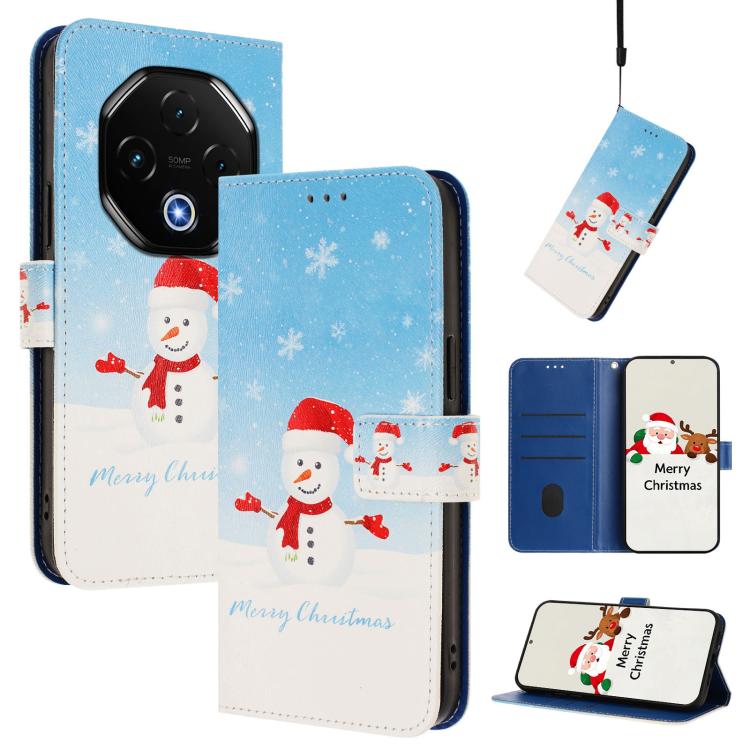 Christmas Series Buckle Leather Phone Case with Hand Strap, For UMIDIGI G100x 5G / 4G, For UMIDIGI G100 Pro