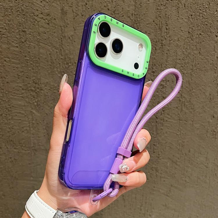 Color Contrast Lens Frame Transparent TPU Phone Case with Lanyard, For iPhone 18 Pro / 17 Pro, For iPhone 18 Pro Max / 17 Pro Max