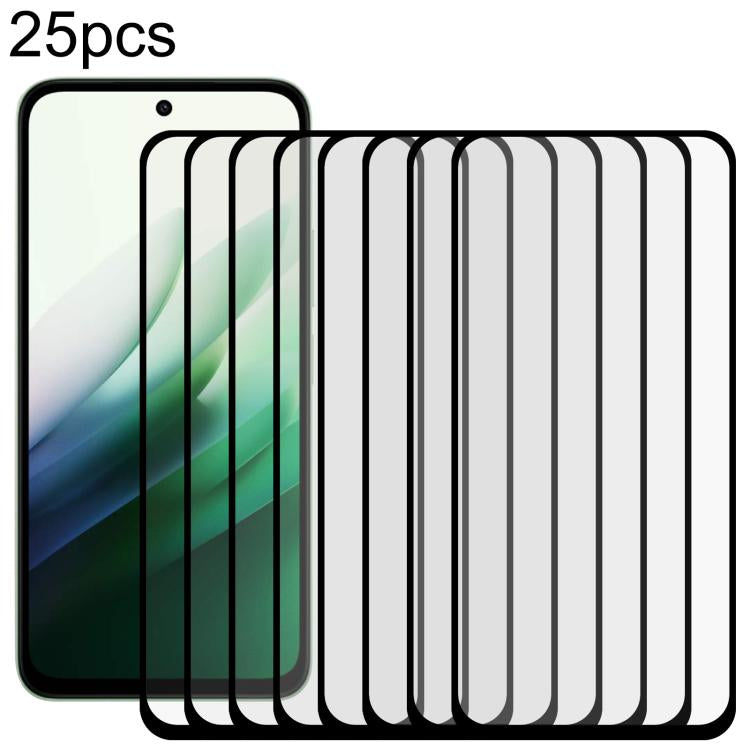 25pcs High Aluminum Full Screen Silk Printing Tempered Glass Film, For Redmi A7 4G 171.8mm, For Redmi 17C 4G, For Xiaomi Poco C81x 4G, For Xiaomi Poco M8s 5G, For Xiaomi Poco C81 Pro 4G, For Redmi A7 Pro 171mm / Poco C85x 5G, For Redmi R70 5G / R70m 5G...