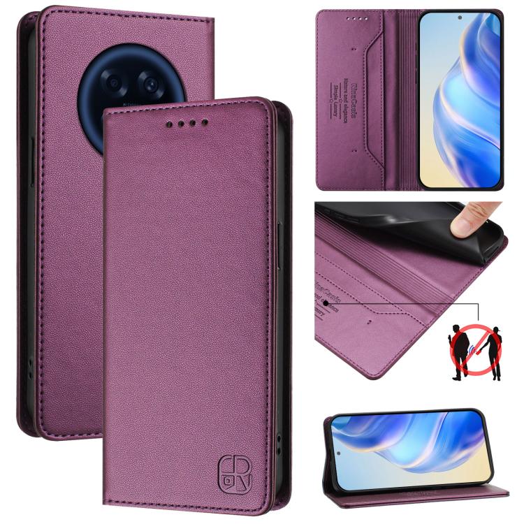 RC01 Dual-Folded Magnetic Suction RFID Leather Phone Case, For OPPO Reno16 F / FS 5G, For OPPO Reno16 / Reno16 Pro Global, For OPPO Find X9s Pro 5G, For OPPO Find X9 Ultra, For OPPO Find X9, For OPPO A6 GT 5G