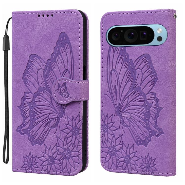 Retro Skin Feel Butterflies Embossing Horizontal Flip Leather Phone Case, For Google Pixel 11 Pro XL, For Google Pixel 11 / 11 Pro, For Google Pixel 10a, For Google Pixel 9 Pro XL / 10 Pro XL, For Google Pixel 9 / 10 Pro