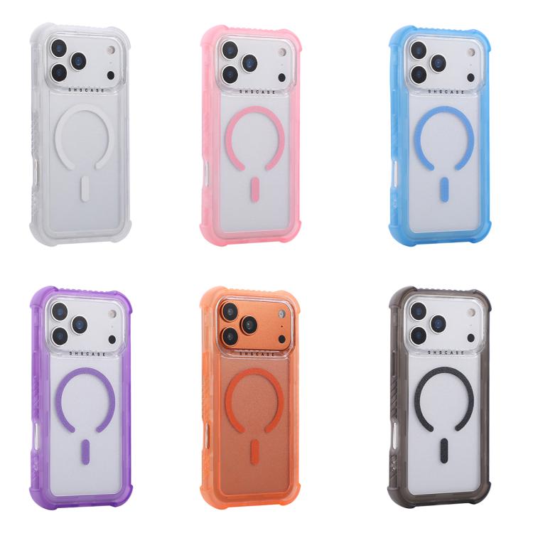 Transparent Matte TPU Hybrid PC 3-in-1 MagSafe Phone Case with Wrist Strap, For iPhone 18 Pro / 17 Pro, For iPhone 18 Pro Max / 17 Pro Max, For iPhone 17, For iPhone Air, For iPhone 16 Pro Max, For iPhone 16 Pro, For iPhone 16 Plus, For iPhone 16