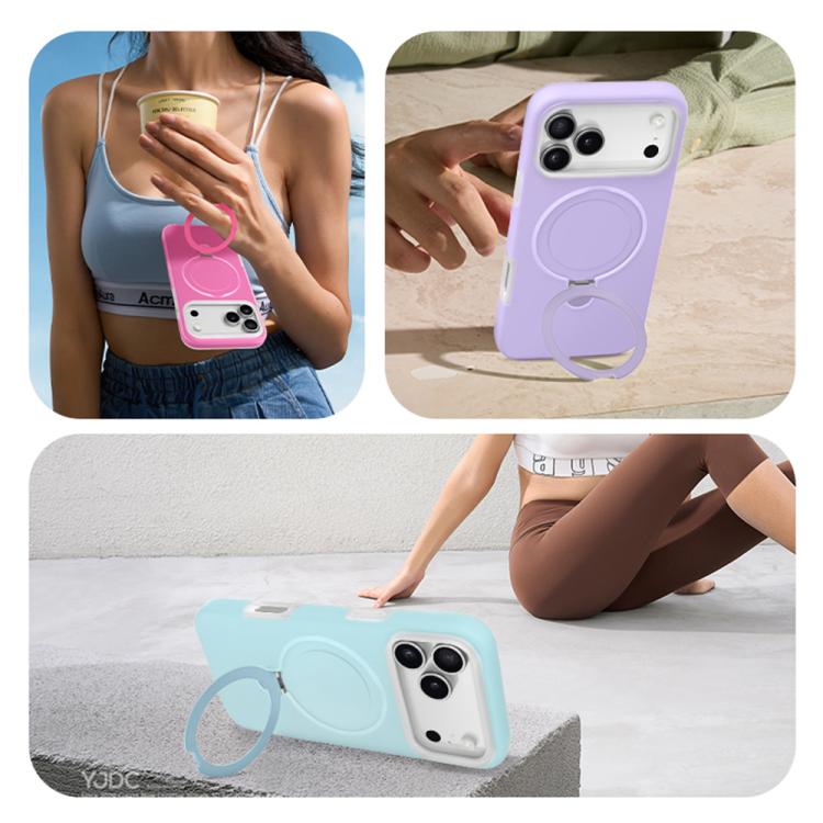 Jelly Liquid Silicone MagSafe Holder Phone Case, For iPhone 18 Pro / 17 Pro, For iPhone 18 Pro Max / 17 Pro Max, For iPhone 17, For iPhone Air, For iPhone 16 Pro Max