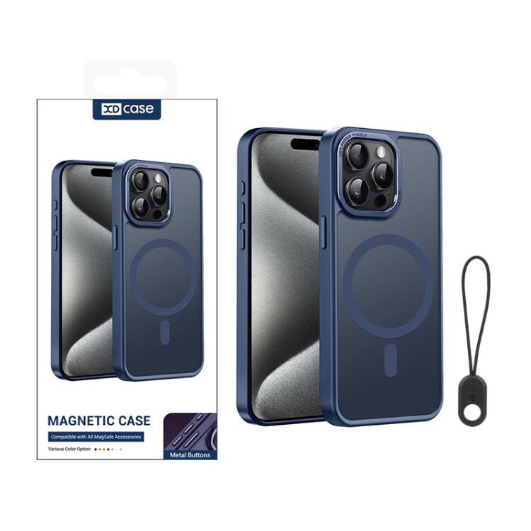 XDcase Metal Lens Frame Skin Feel Magnetic Phone Case, For iPhone 16 Pro Max, For iPhone 16 Pro, For iPhone 15 Pro Max, For iPhone 15 Pro