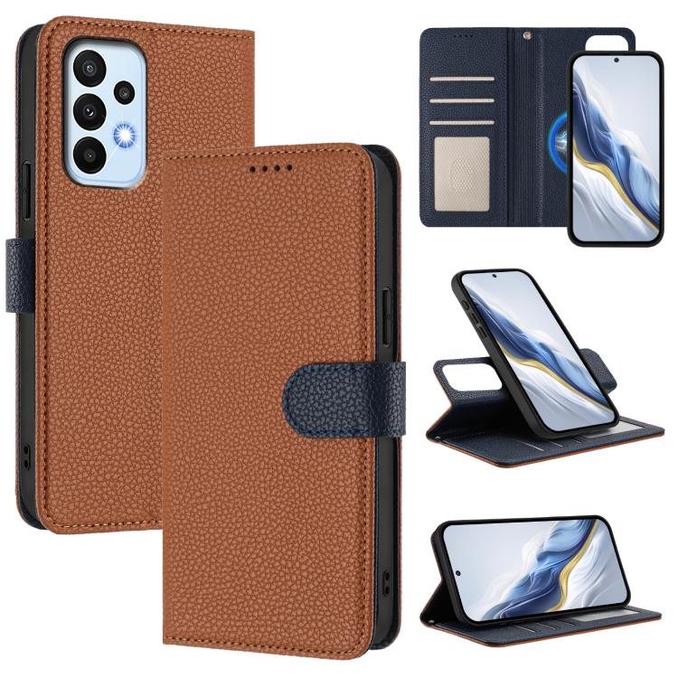 Detachable Litchi Texture Magnetic Vegan Leather Phone Case, For Samsung Galaxy A32 5G