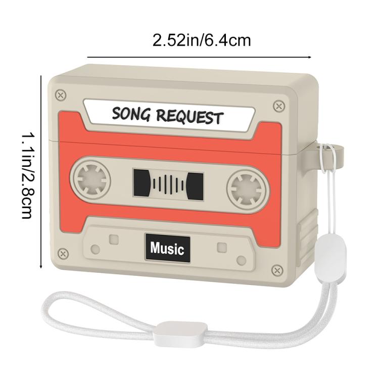 XDcase Retro Cassette Style Silicone Earbuds Case, For AirPods 5 / 4, For AirPods Pro 3, For AirPods Pro 2