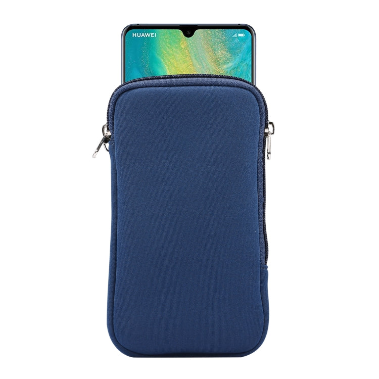 Universal Elasticity Zipper Protective Case Storage Bag with Lanyard For Huawei Mate 20 X / 7.2 inch Smart Phones, For Huawei Mate 20 X