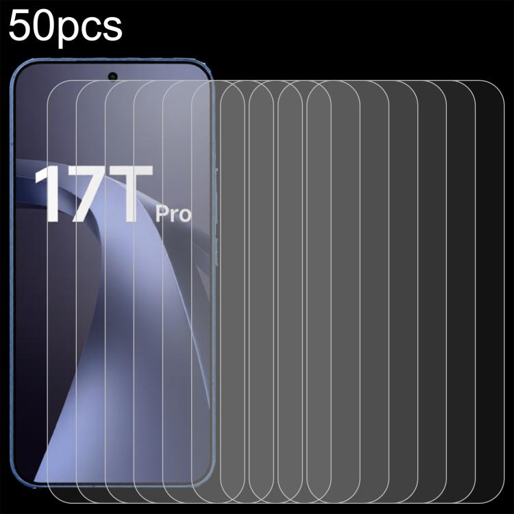 50pcs 0.18mm High Aluminum Tempered Glass Film, Support Fingerprint Unlocking, For Redmi 17C 4G, For Redmi K90 Ultra 5G, For Redmi K100 Pro 5G, For Xiaomi 17 Max 5G, For Redmi K90 Max 5G, For Xiaomi 17T Pro 5G