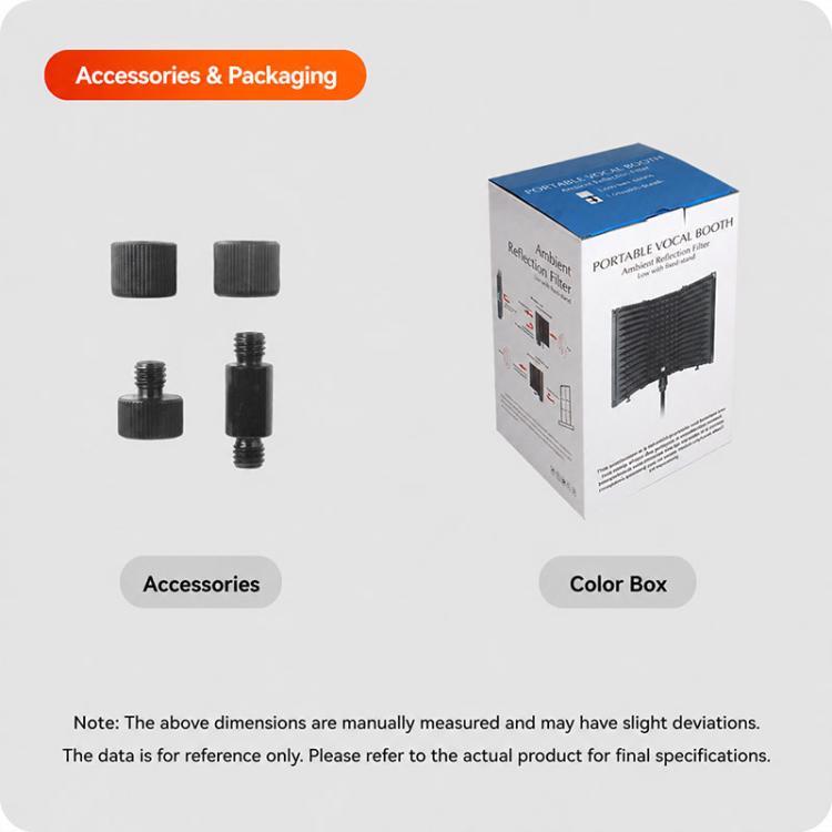 M5 Foldable Five-Panel Metal Casing Microphone Isolation Shield, M5 Metal Casing Isolation Shield