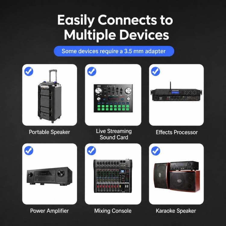 E1 UHF 2 in 1 Rechargeable Wireless Microphone