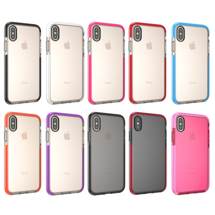For iPhone X / XS Fashion Transparent Texture Anti-collision TPU Protective Case, For X