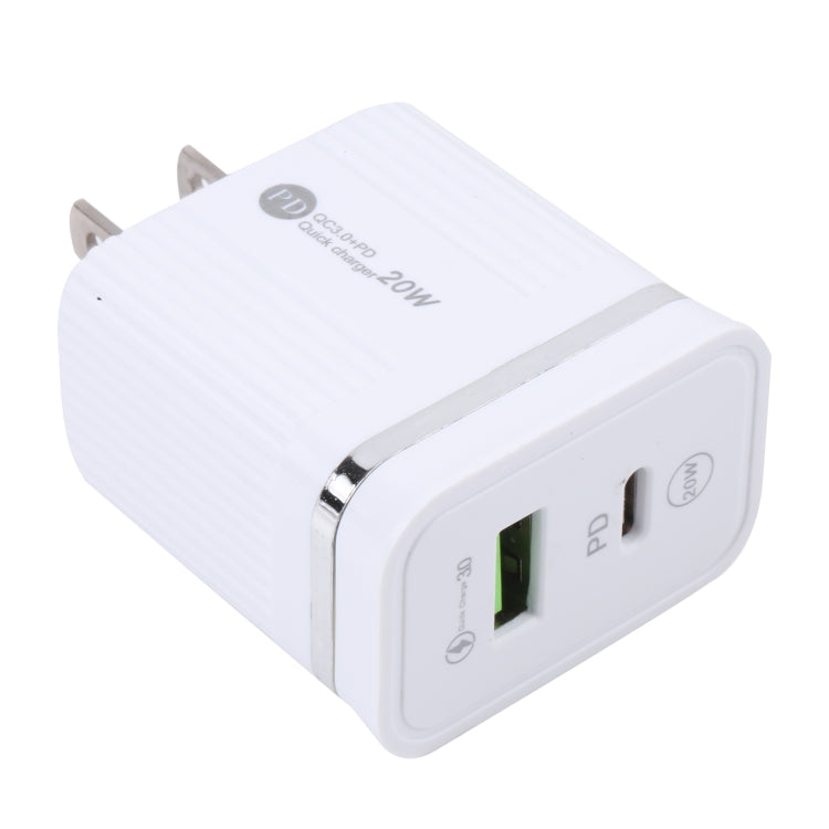 46-A2C2 20W PD + QC3.0 USB Multifunction Fast Charger,US Plug, US Plug