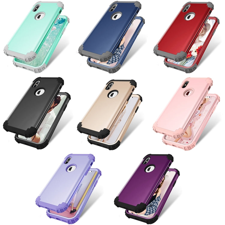 For iPhone X / XS Diamond Series Electroplating PC + Silicone Protective Case, For iPhone X, For X
