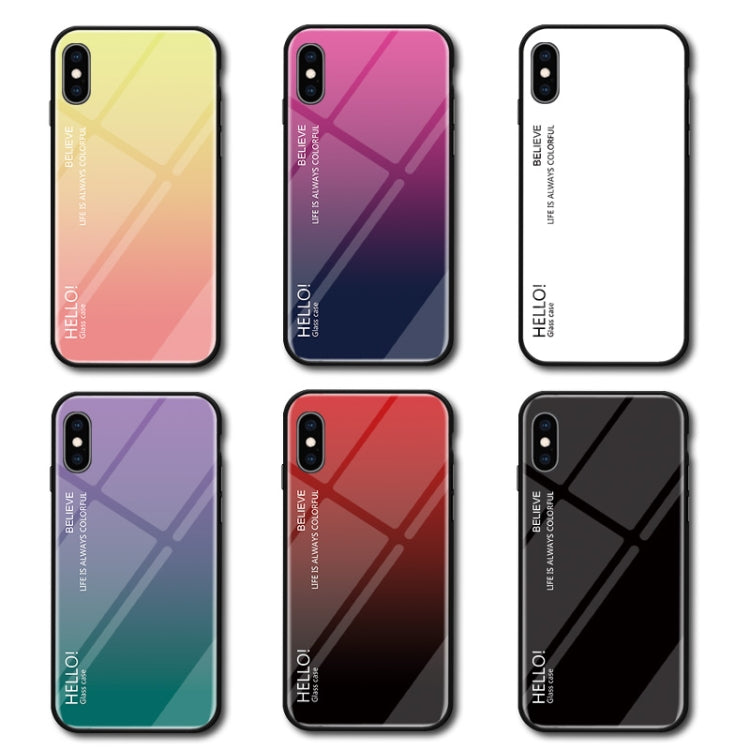 For iPhone XS Max Gradient Color Glass Case, iPhone XS Max
