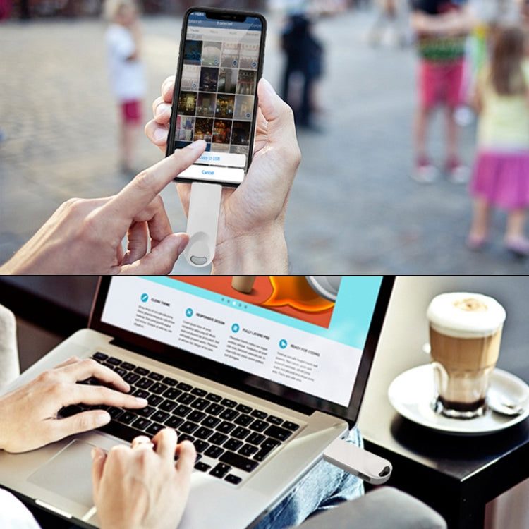 S29 3 in 1 16GB Micro USB + USB + 8 Pin Interface Metal Twister Flash Disk, 16GB
