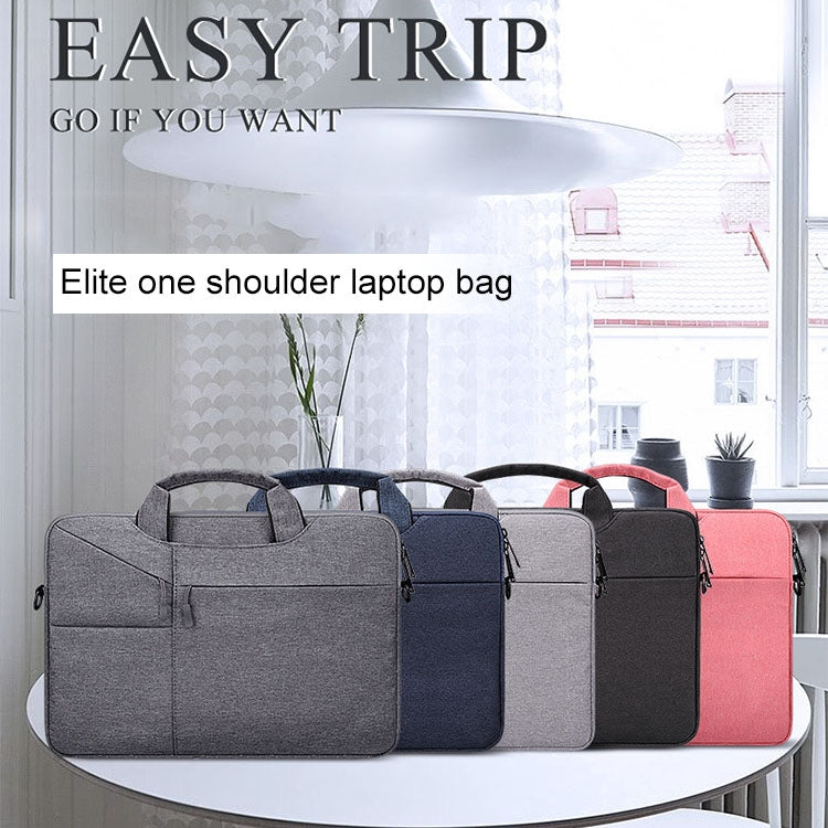 ST02S Waterproof Tear Resistance Hidden Portable Strap One-shoulder Handbag for 15.6 inch Laptops, with Suitcase Belt, ST02S 15.6 inch Black
