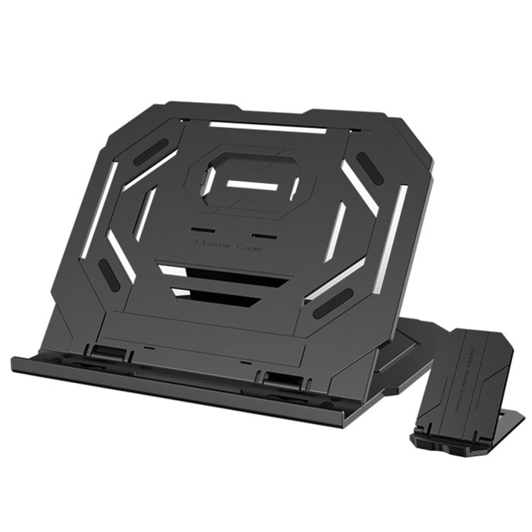 T3 Multi-function Hollow Design Cooling Bracket with 10-Level Adjustable Angle for Notebook, MacBook, iPad, Mobile Phones, T3 (White), T3 (Black)