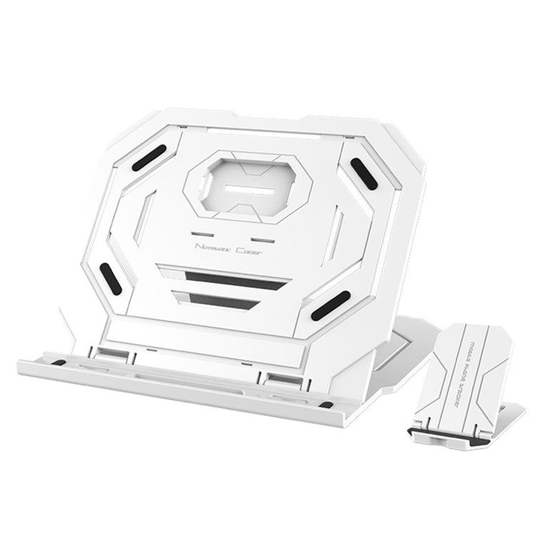 T3 Multi-function Hollow Design Cooling Bracket with 10-Level Adjustable Angle for Notebook, MacBook, iPad, Mobile Phones, T3 (Black), T3 (White)