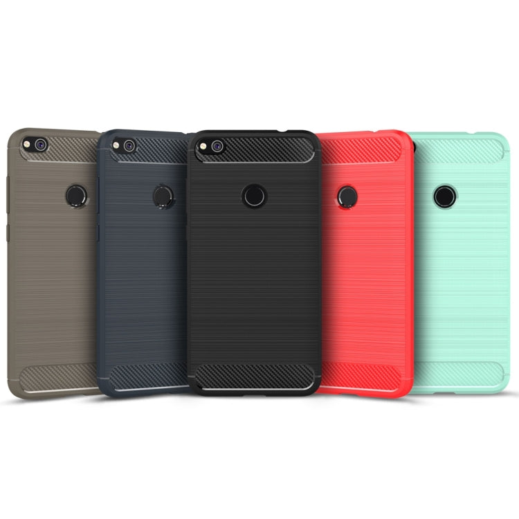 For Huawei P8 Lite (2017) Brushed Carbon Fiber Texture Shockproof TPU Protective Case, Huawei P8 Lite (2017), For P8 Lite (2017)