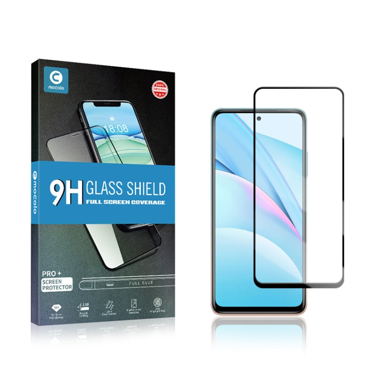 mocolo 0.33mm 9H 2.5D Full Glue Silk Print Tempered Glass Film for Xiaomi Mi 10T Lite, Support Fingerprint Unlock, For Xiaomi Mi 10T Lite
