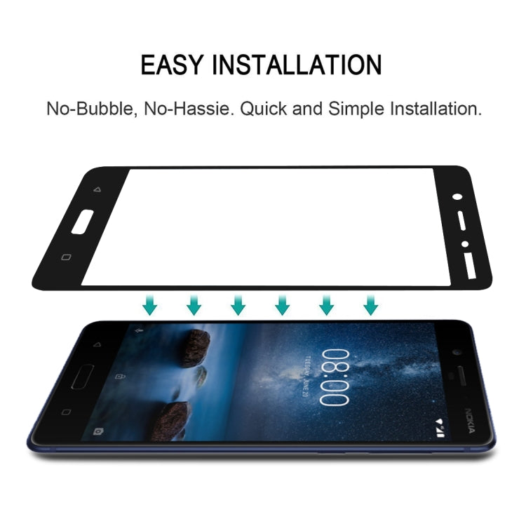 25 PCS Full Glue Full Cover Screen Protector Tempered Glass film for Nokia 8, For Nokia 8