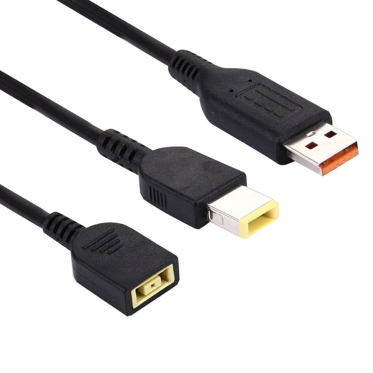 Big Square (First Generation) Female to Lenovo YOGA 3 & Big Square (First Generation) Male Interfaces Power Adapter Cable for Lenovo Laptop Notebook, Length: about 30cm, X1 Carbon 2018/2017 & T570/T470/T470s