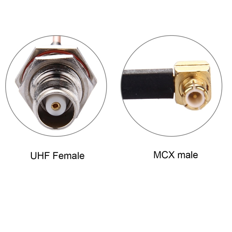15cm TNC Female to MCX Male 90 Degree Elbow RG316 Cable, TNC Female to MCX Male