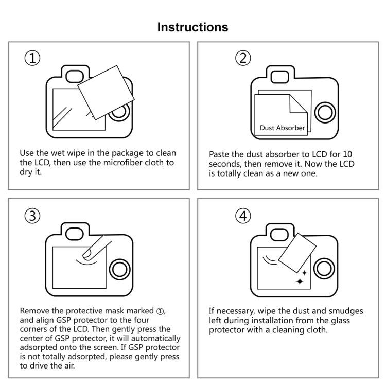 PULUZ 2.5D 9H Tempered Glass Film for Canon 6D, Compatible with Sony HX50 / HX60, Olympus TG3 / TG4 / TG5, Nikon AW1, For Canon 6D