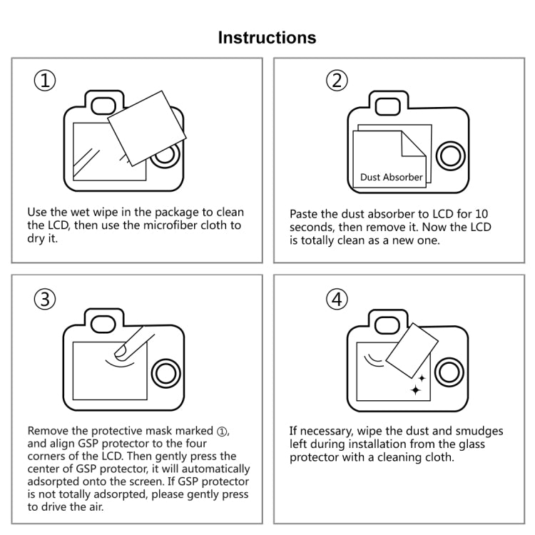 PULUZ 2.5D 9H Tempered Glass Film for Canon EOS 200D / 200D II, Compatible with Canon KISS X9 / EOS Rebel SL2, Panasonic S1H, For Canon 200D