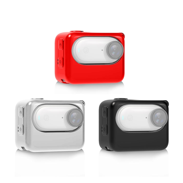 For Insta360 GO 3 PULUZ Camera Charging Case Silicone Case, Charging Case Case (White), Charging Case Case (Black)