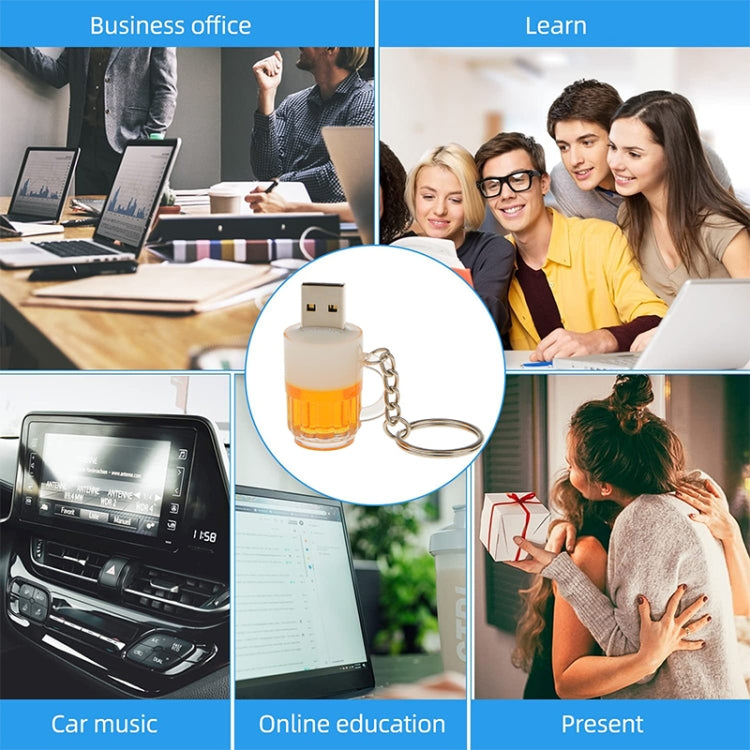 Beer Keychain Style USB Flash Disk with 8GB Memory, 8GB