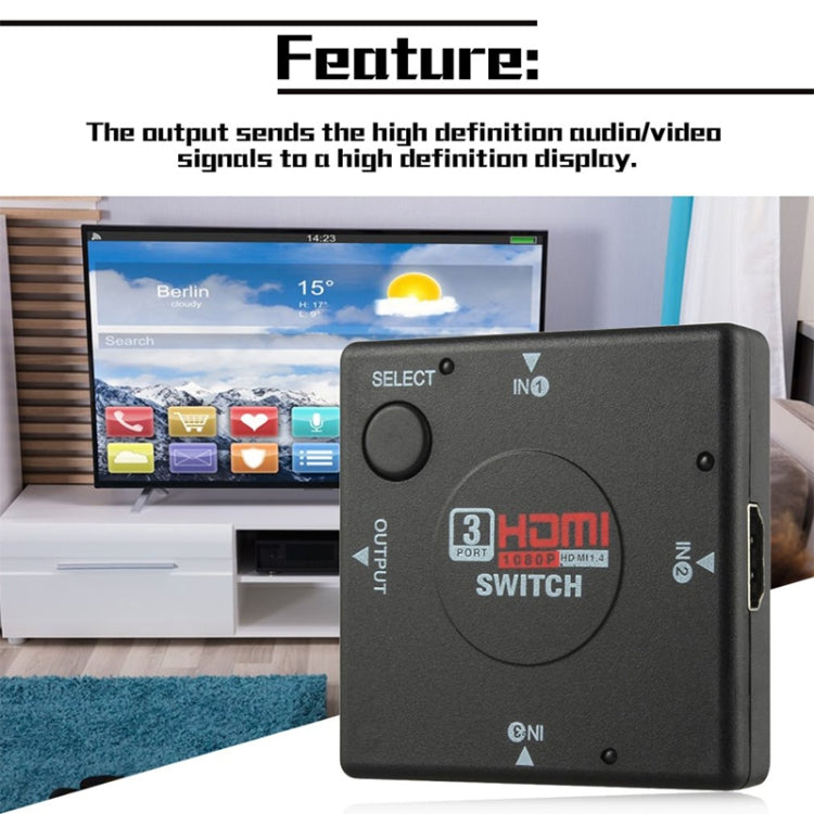 3 Ports 1080P HDMI Switch, 3 Port 1080P HDMI