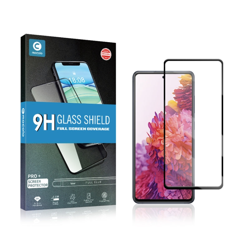 mocolo 0.33mm 9H 2.5D Full Glue Silk Print Tempered Glass Film for Samsung Galaxy S20 FE 5G, Support Fingerprint Unlock, For Samsung Galaxy S20 FE 5G