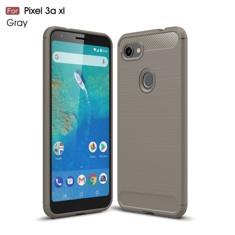 Brushed Texture Carbon Fiber TPU Case for Google Pixel 3a XL, For Google Pixel 3a XL, Google Pixel 3a XL