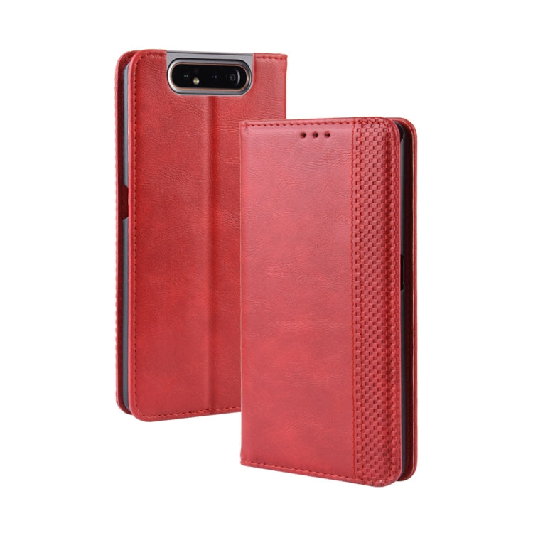 Magnetic Buckle Retro Crazy Horse Texture Horizontal Flip Leather Case for Samsung Galaxy A80(A90) , with Holder & Card Slots & Photo Frame, For Galaxy A80