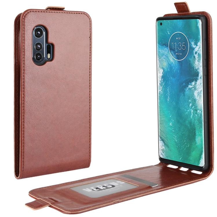 For Motorola Edge+ R64 Texture Single Vertical Flip Leather Protective Case with Card Slots & Photo Frame, For Motorola Edge+
