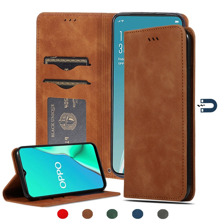 Retro Skin Feel Business Magnetic Horizontal Flip Leather Case, For OPPO A9 2020 & A5 2020 & A11X, For OPPO Reno 2Z & Reno 2F