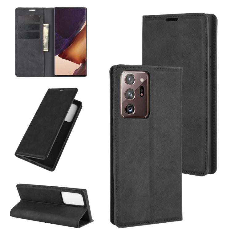 For Samsung Galaxy Note20 Ultra Retro-skin Business Magnetic Suction Leather Case with Holder & Card Slots & Wallet, For Samsung Galaxy Note20 Ultra