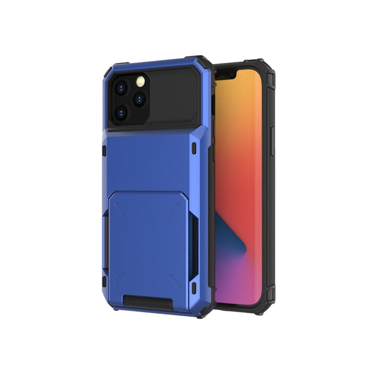 For iPhone 12 Pro / 12 Max Scratch-Resistant Shockproof Heavy Duty Rugged Armor Protective Case with Card Solt, For iPhone 12 / 12 Pro