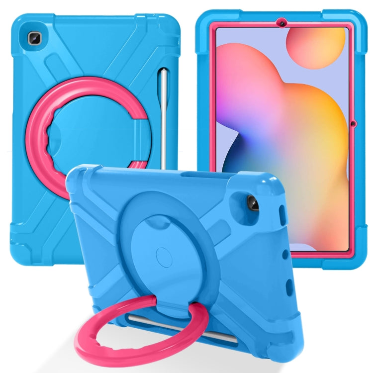 PC + Silicone Shockproof Combination Case with 360 Degree Rotating Holder & Handle & Pen Slot, For Galaxy Tab S6 Lite P610, For Galaxy Tab S6 Lite P610