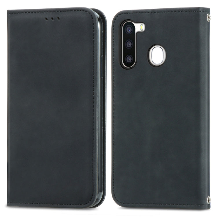 Retro Skin Feel Business Magnetic Horizontal Flip Leather Case with Holder & Card Slots & Wallet & Photo Frame, For Samsung Galaxy A21 (EU), For Samsung Galaxy A21s (EU), For Samsung Galaxy A31, For Samsung Galaxy A32 5G
