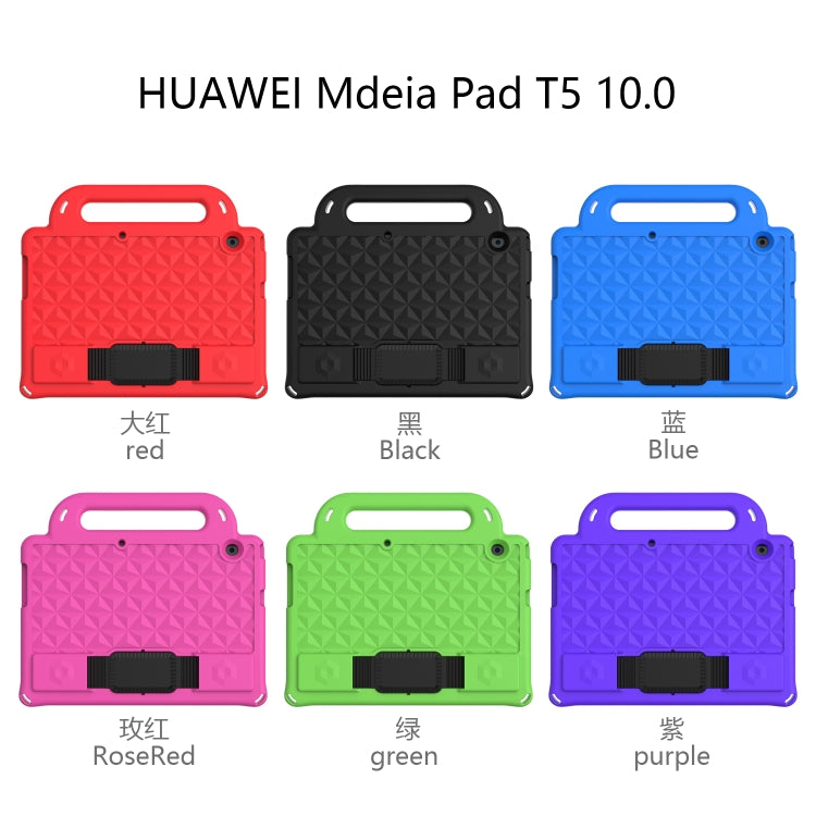 Diamond Series EVA Anti-Fall Shockproof Sleeve Protective Shell Case with Holder & Strap, For Huawei MediaPad T5 10.1