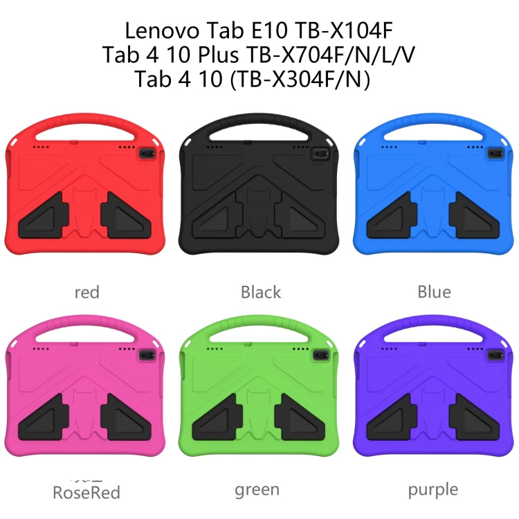 EVA Flat Anti Falling Protective Case Shell with Holder, For Lenovo Tab E10 TB-X104F, For Lenovo Tab 4 10 Plus TB-X704F/N/L/V, For Lenovo Tab 4 10(TB-X304F/N)