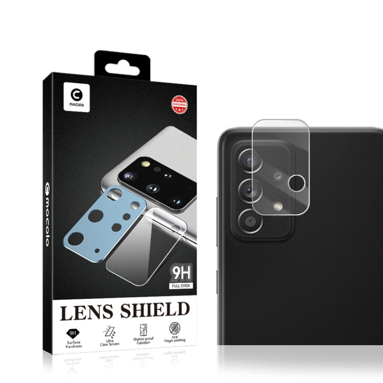 2PCS mocolo 0.15mm 9H 2.5D Round Edge Rear Camera Lens Tempered Glass Film, For Samsung Galaxy A52, For Samsung Galaxy A72