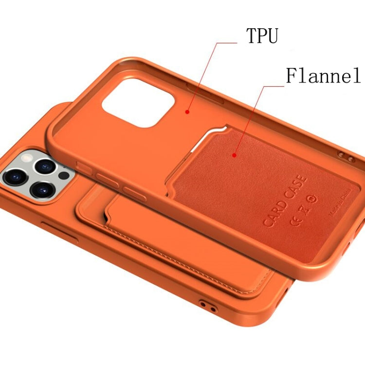 TPU + Flannel Lining Shockproof Case with Card Slots, For iPhone 11, For iPhone 11 Pro