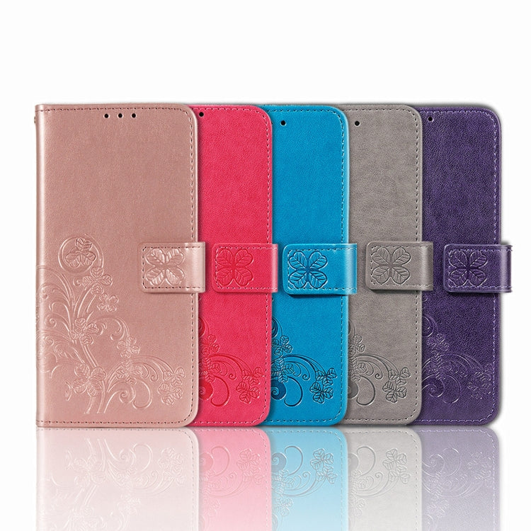 Four-leaf Clasp Embossed Buckle Mobile Phone Protection Leather Case with Lanyard & Card Slot & Wallet & Bracket Function, For Samsung Galaxy A02, For Xiaomi Redmi Note 10 4G, For Google Pixel 5A, For OPPO A93 5G, For LG Stylo 7, For Motorola E7 Power