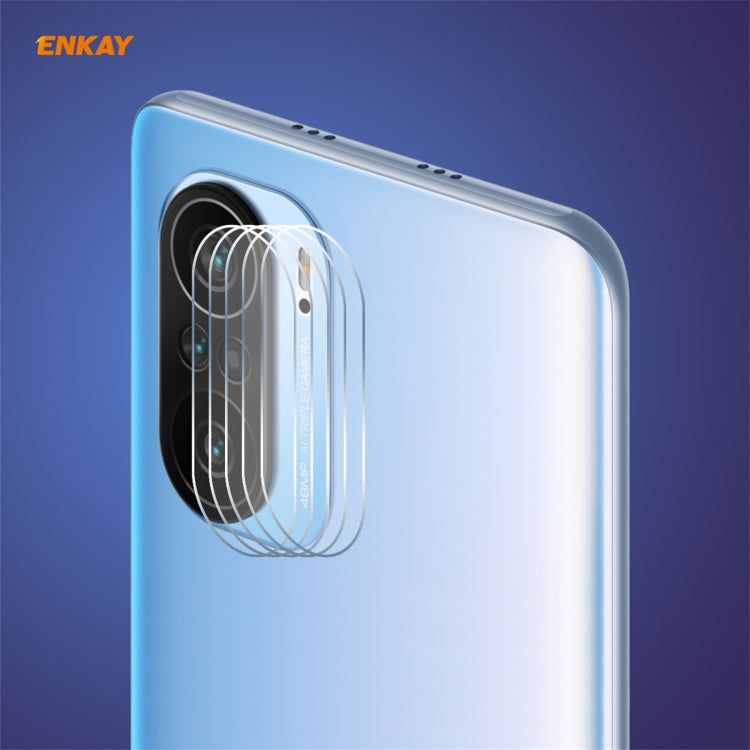5 PCS Hat-Prince ENKAY 0.2mm 9H 2.15D Round Edge Rear Camera Lens Tempered Glass Film Protector, For Redmi K40 / K40 Pro / K40 Pro+, For Xiaomi Poco F3, For Redmi Note 10 Pro / Note 10 Pro Max, For Samsung Galaxy A52 / A72 (4G/5G)