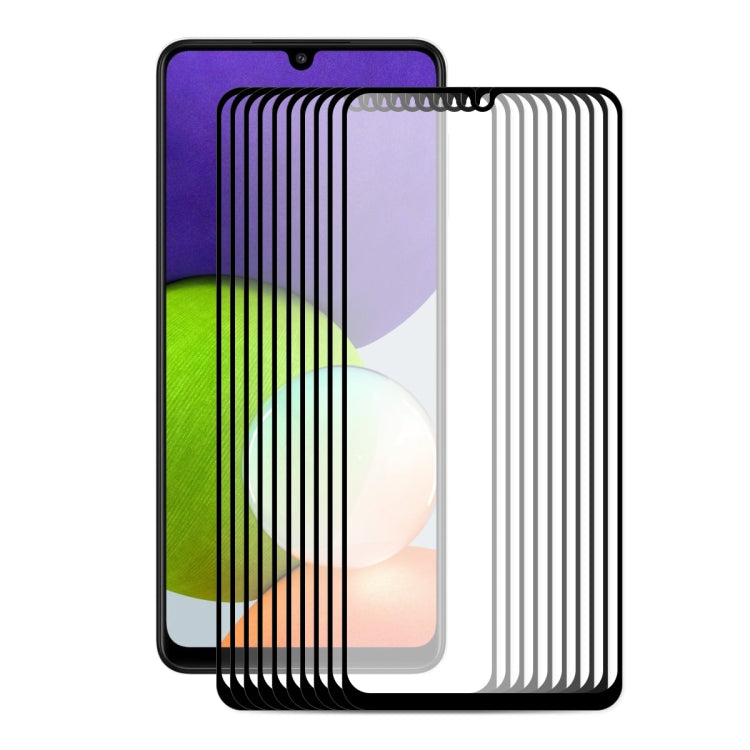10 PCS ENKAY Hat-Prince Full Glue 0.26mm 9H 2.5D Tempered Glass Screen Protector Full Coverage Film, For Samsung Galaxy A22 4G, For Samsung Galaxy A22 5G, For Samsung Galaxy F22 / M22, For Samsung Galaxy F52 5G /G62 /M62, For Honor 50 SE (10 PCS)