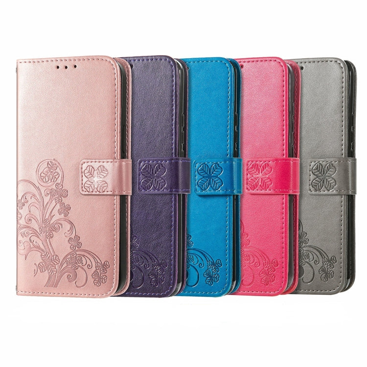Four-leaf Clasp Embossed Buckle Mobile Phone Protection Leather Case with Lanyard & Card Slot & Wallet & Bracket Function, For Xiaomi Redmi K40 Gaming /Poco F3 GT, For OnePlus 9R, For Doogee X96 Pro, For Doogee X96 Pro, For Wiko Jerry 4, For vivo V21e...